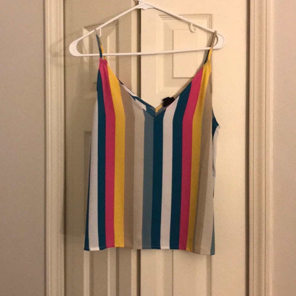 Multicolored striped cami